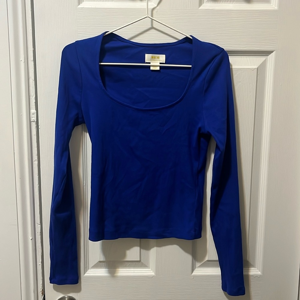blue long sleeve from anthropologie
